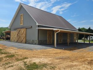 Rear Exterior Custom Horse Barn Asheboro NC