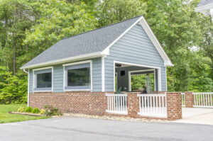 Custom Blue Craftsman Ranch Matching Entertainment Garage Asheboro NC