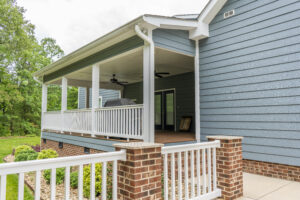 Custom Blue Craftsman Ranch Back Porch Asheboro NC