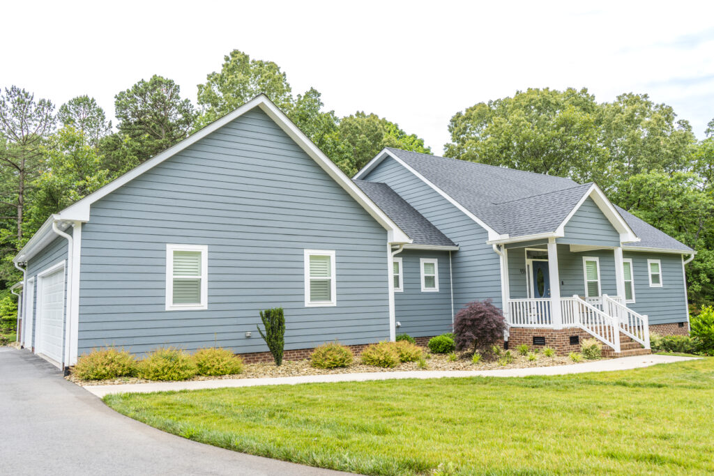 Custom Blue Craftsman Ranch Garage Side Asheboro NC