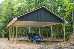 Custom Carport to Match Slab on Grade House Franklinville NC