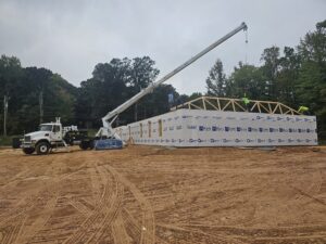 Boom Truck Setting Trusses Asheboro NC