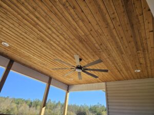 Custom Rough Cut Porch Ceiling Detail Seagrove NC